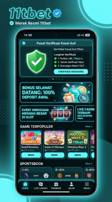 Tampilan kanal resmi 11tbet