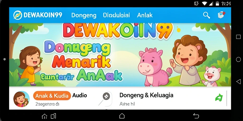 Antarmuka user-friendly DEWAKOIN99 untuk dongeng audio.