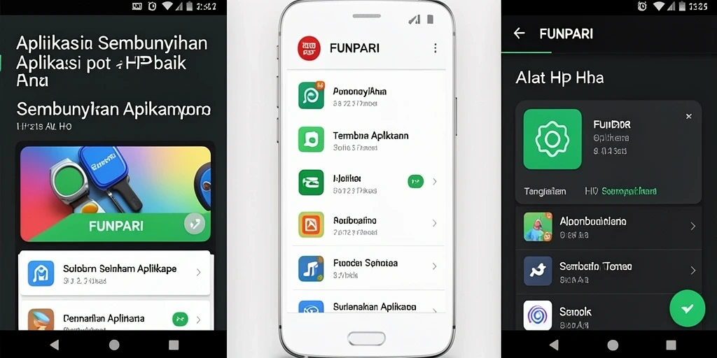 Tampilan antarmuka pengguna FUNPARI yang sederhana dan efektif.